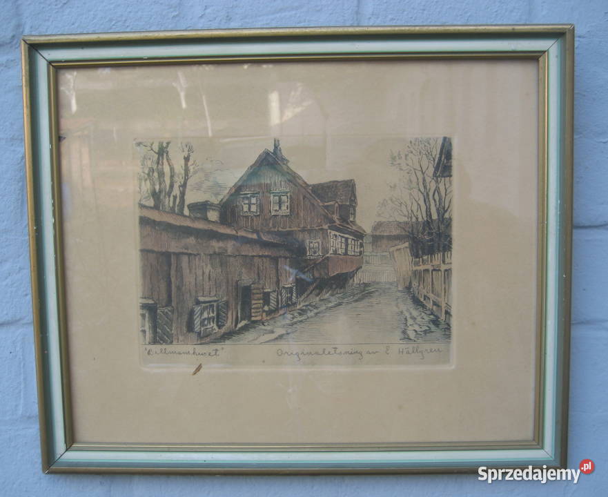 Litografia Ernst Hellgreen Bellmanshuset Warszawa sprzedam