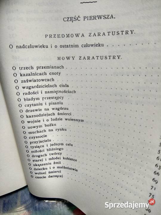 Tako rzecze Zaratustra Nietzsche filozofia Antykwariat Warszawa