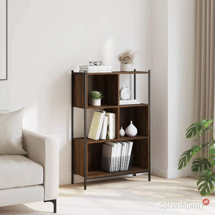 Regał brązowy dąb 72x28x109 materiał Regały Warszawa