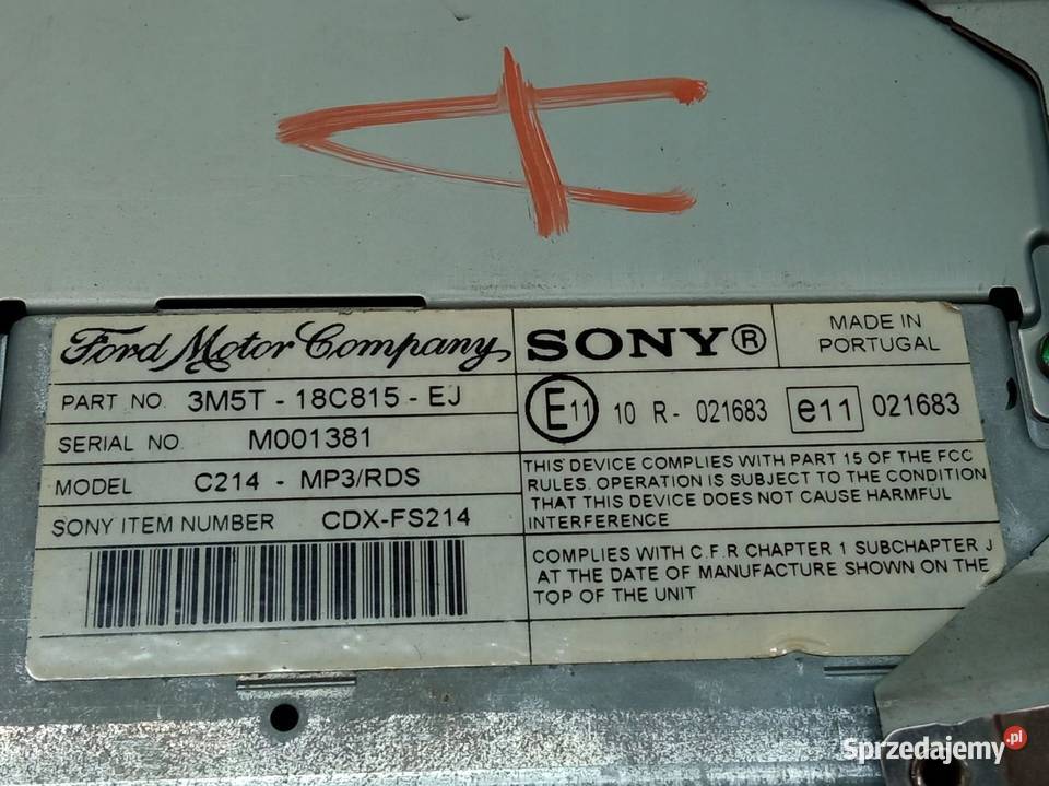 RADIO 3M5T18C815EJ Ford Focus C I 20032010