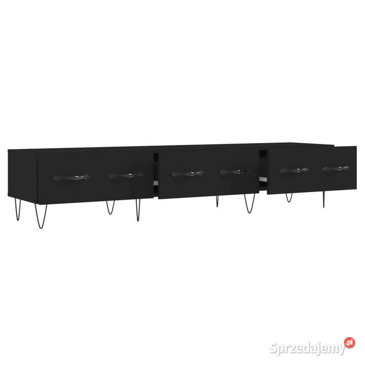 Szafka pod TV czarna 150x36x30 materiał Warszawa