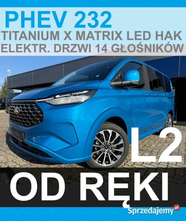 Ford Tourneo Custom PHEV 232 Plugin Kamera 360 Zarejestrowany w Polsce Tourneo Custom Szczecinek