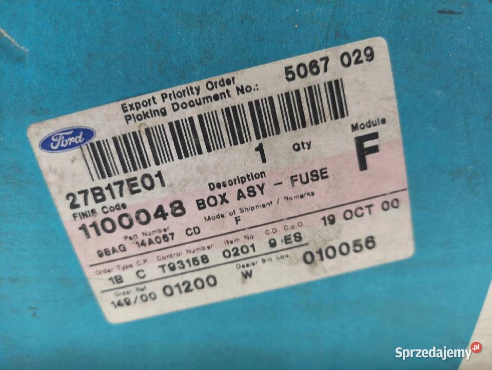 SKRZYNKA BEZPIECZNIKOW FORD FOCUS 9805 ORI ASO