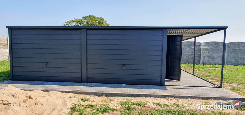 GARAŻ BLASZANY 6M X 5M SPAD TYŁ 2X BRAMA WIATA pomorskie sprzedam