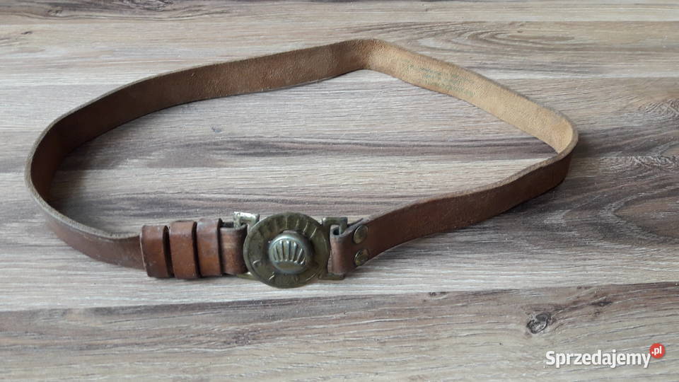 Stary zabytkowy skórzany pas harcerski ZHP PRL pomorskie Gdynia