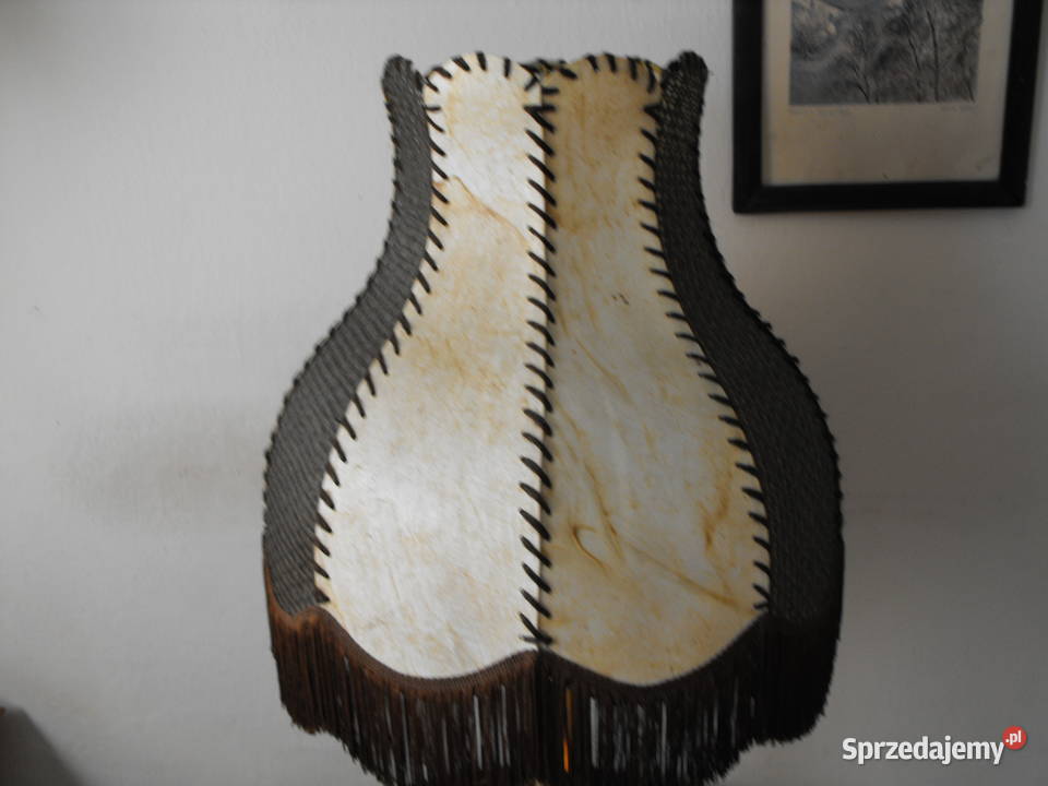 Elegancka mosiężna lampa gabinetowa skórzany Skierniewice