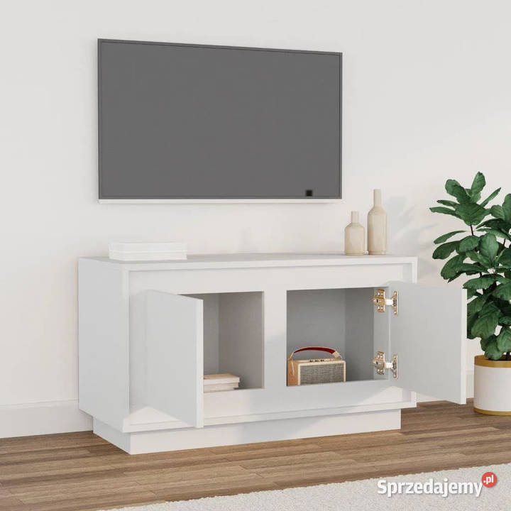 Szafka pod TV biała 80x35x45 materiał Warszawa