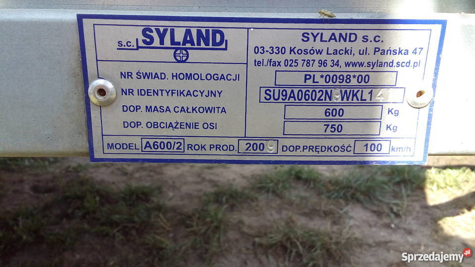 przyczepka samochodowa Sokółka