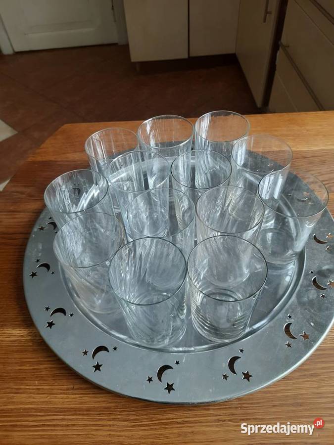 13 szklanek całość PRL Morąg