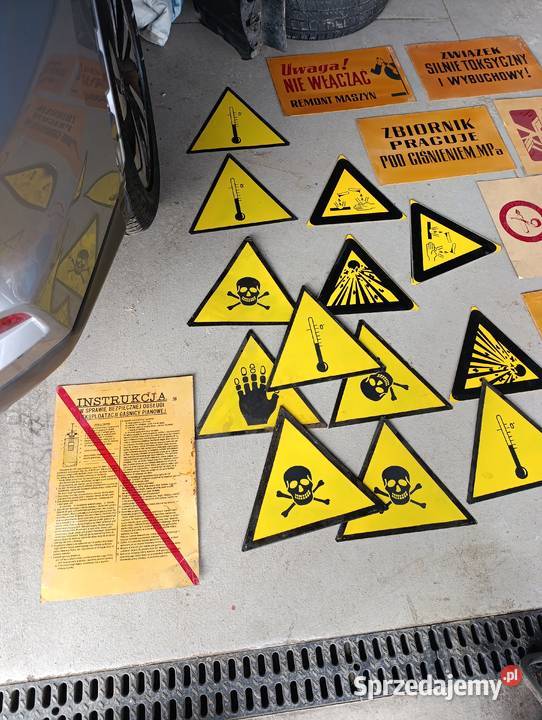 Tablice ostrzegawcze informacyjne PRL podkarpackie sprzedam