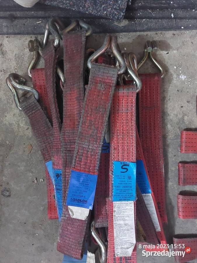 Pas transportowy beż napinacza z hakiem Nysa