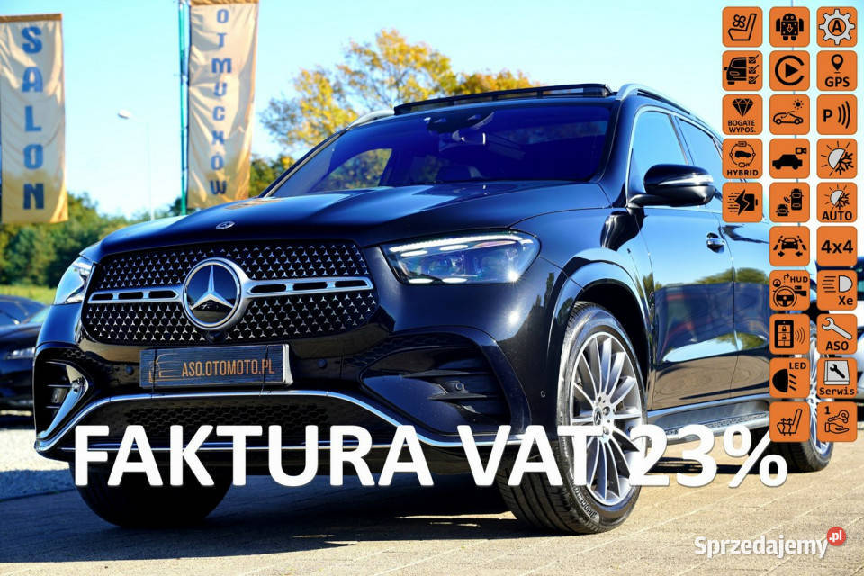 Mercedes GLE 350 de AMG skora kamery 360 nawi asystent pasa ruchu