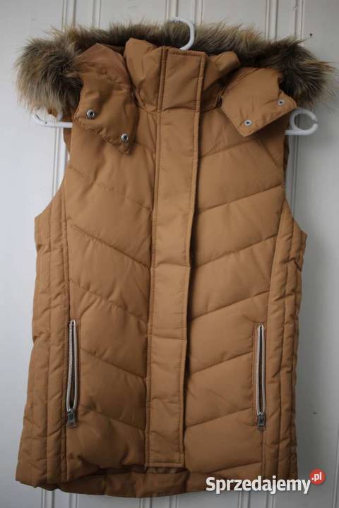 beżowa kamizelka hm xxs 32 bezrękawnik Stójka brązowy/beżowy Toruń