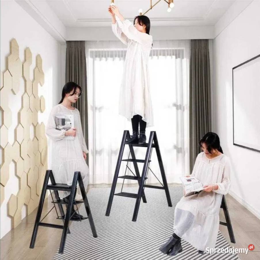 Nowa drabina schodki drabinka 4 stopnie stojak Poraj