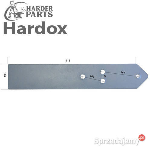 Płoza długa HARDOX 23428S części do pługa nieuszkodzony Suwałki