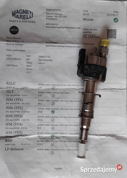 Wtrysk bmw n54 n63 n74 13538616079 osobowe sprzedam