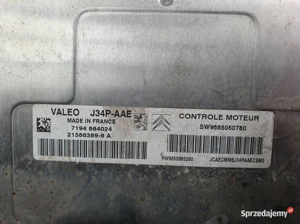 KOMPUTER SILNIKA ECU PEUGEOT 206 9665050780 Lipno