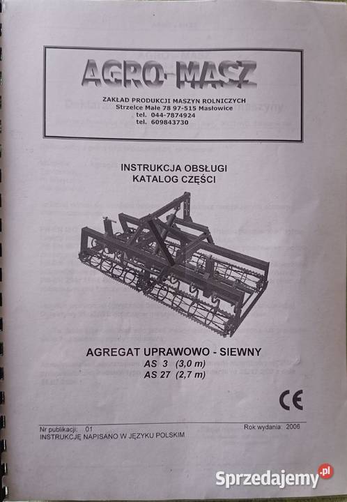 Agregat uprawowy AgroMasz AS27