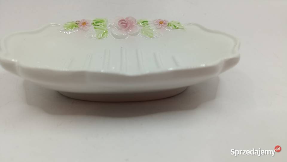 Ceramiczna mydelniczka ITALY z różami Zamość