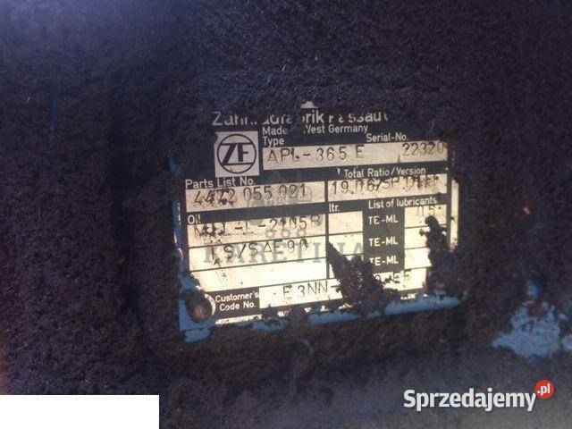 Most napędowy ZF APL 365 wielkopolskie Jastrzębniki