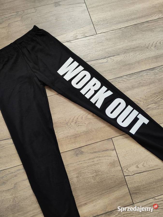 Leginsy czarne Work Out 34 36 Nowe Jasło