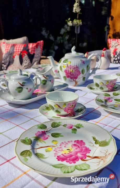 Porcelanowy serwis do herbaty August Wernecke Sadurki sprzedam