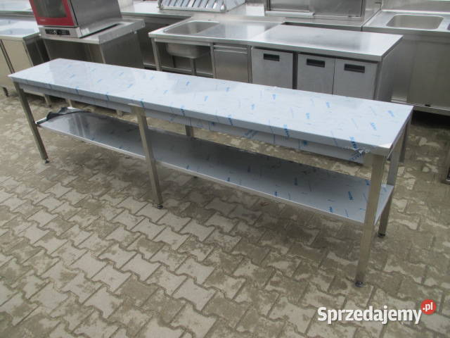 Nowy Solidny Stół Gastronomiczny Z Półką