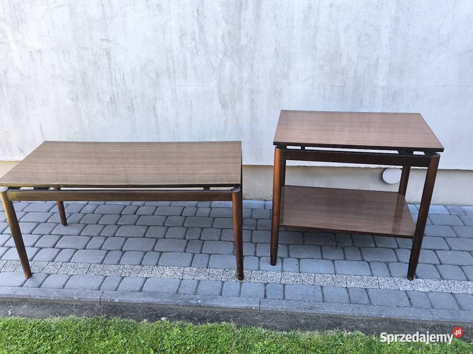 Zestaw ława plus stolik z lat 60tych okresu PRL Radomsko