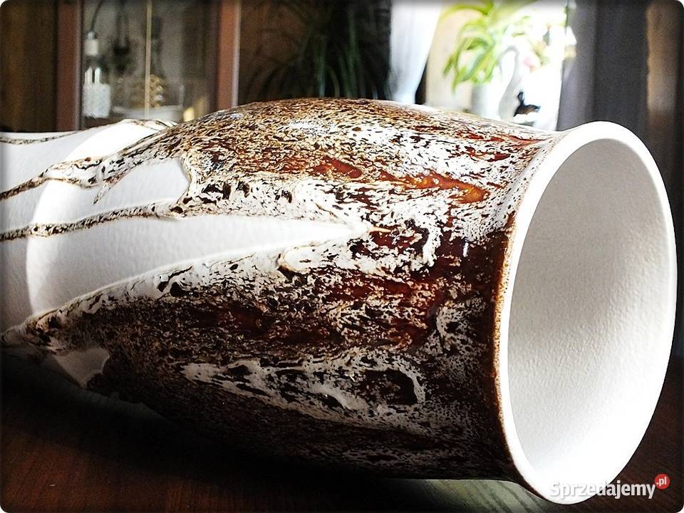 Wysoki Wazon Ditmar Urbach lata 60te XXw Porcelana i szkło Żary