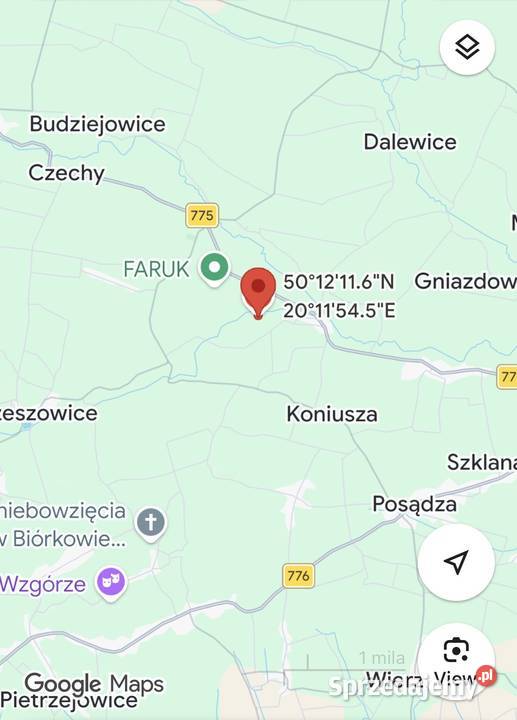 Działka rolna 09663ha w Przesławicach gm Koniusz Przesławice