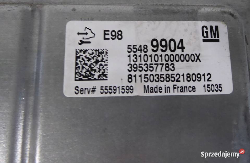 OPEL CORSA E 13 STEROWNIK SILNIKA 55489904 wielkopolskie Przemęt