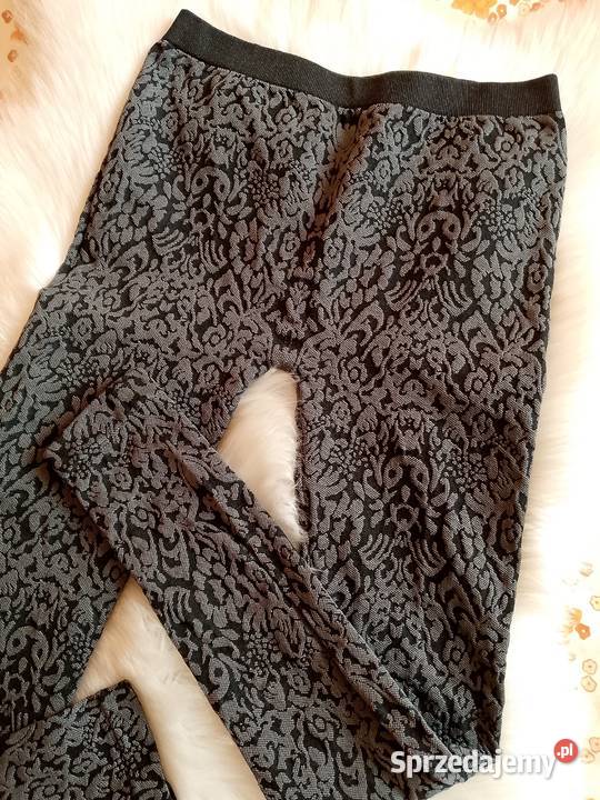 Legginsy z ornamentem gothic style SM szary/srebrny Olkusz