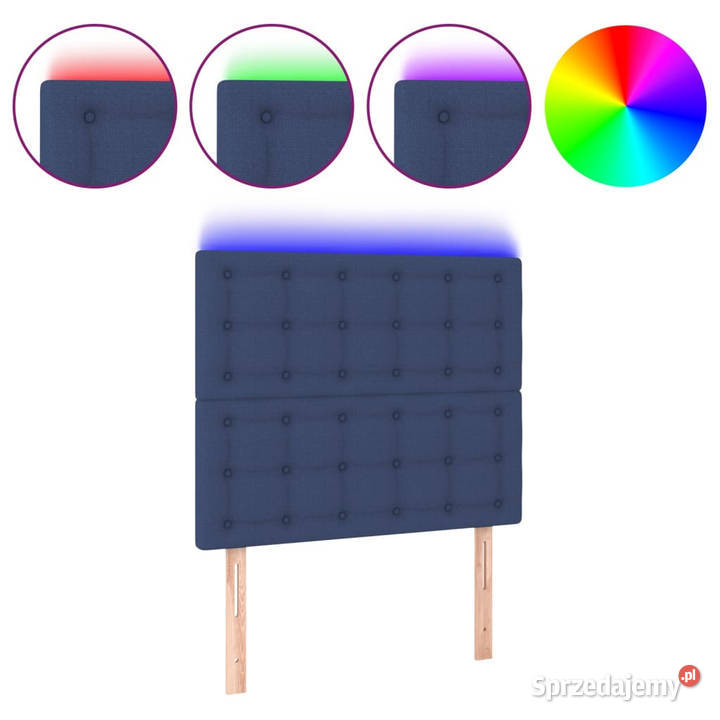 Zagłówek do łóżka z LED niebieski 80x5x118128 Warszawa