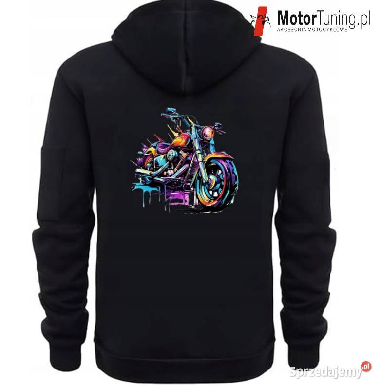 Bluza motocyklowaz kapturem z nadrukiem chopper Sosnowiec