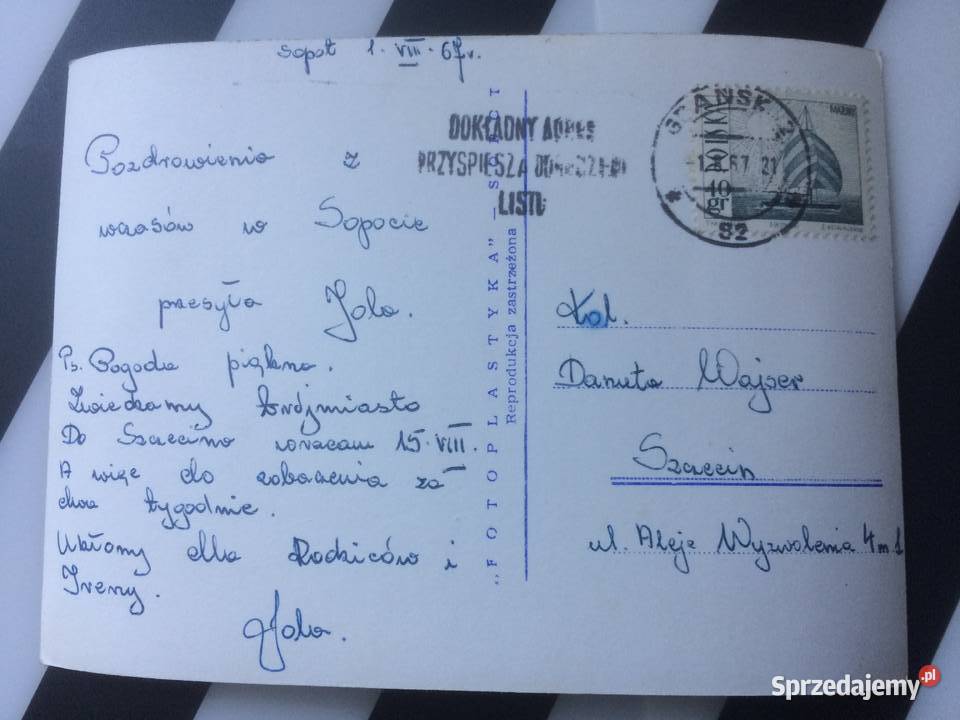 1082 Widokówka Sopot Szczecin sprzedam