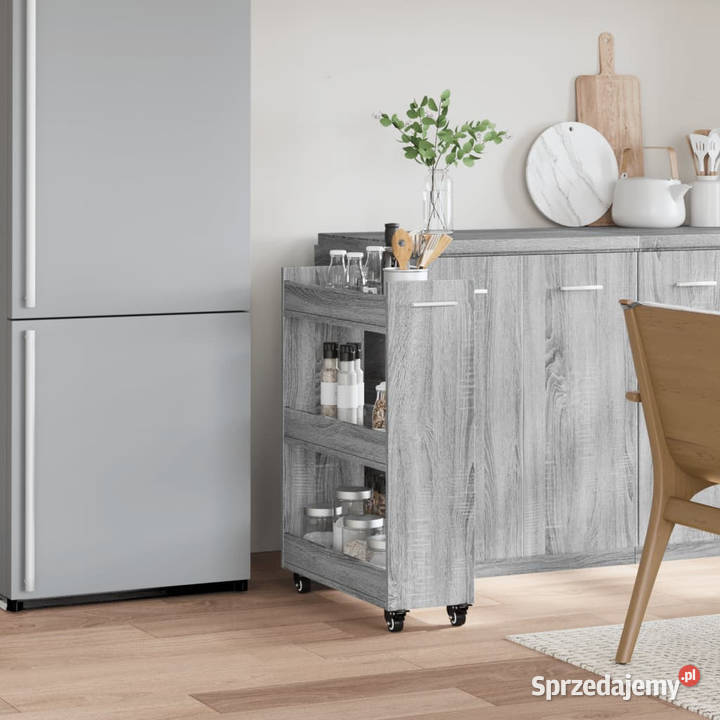 Szafka na kółkach szary dąb sonoma 60x22x79 Warszawa