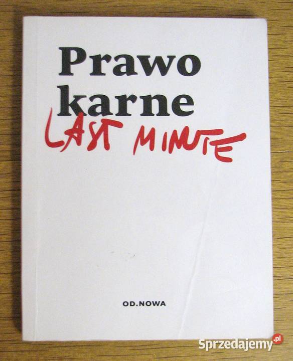 Anna Talaga Prawo karne last minute