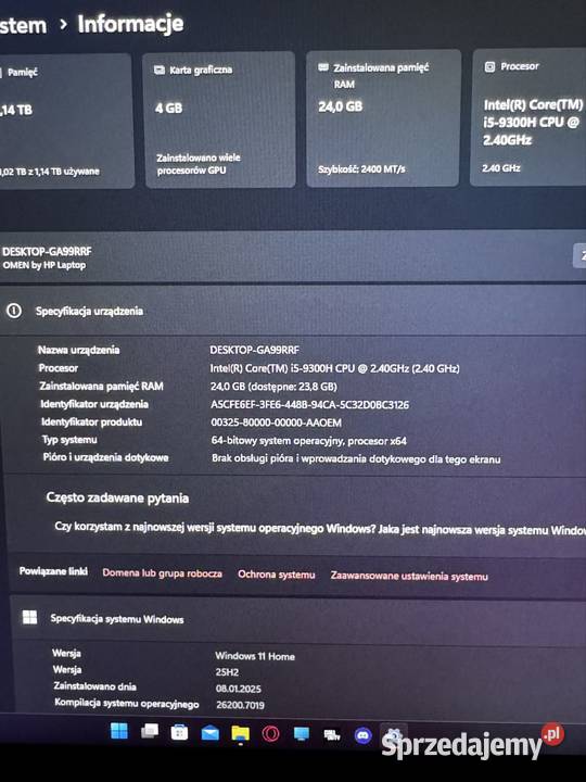 Laptop gamingowy HP Omen 15 HP/Compaq Wojcieszków