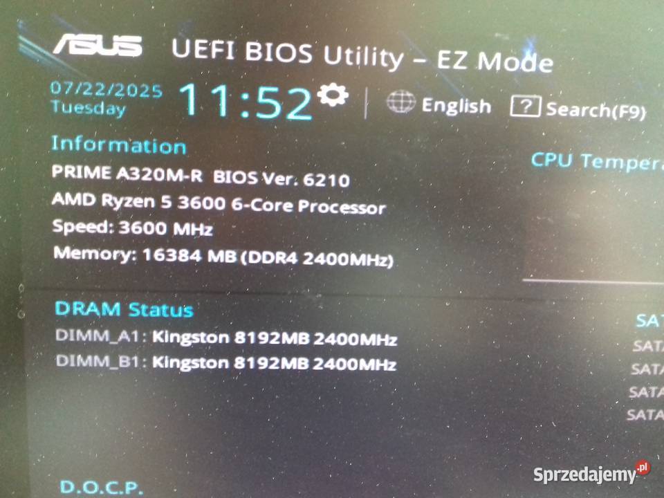 AMD Ryzen 5 3600 6x36GHz AM4 32MB 65W Matisse Bydgoszcz