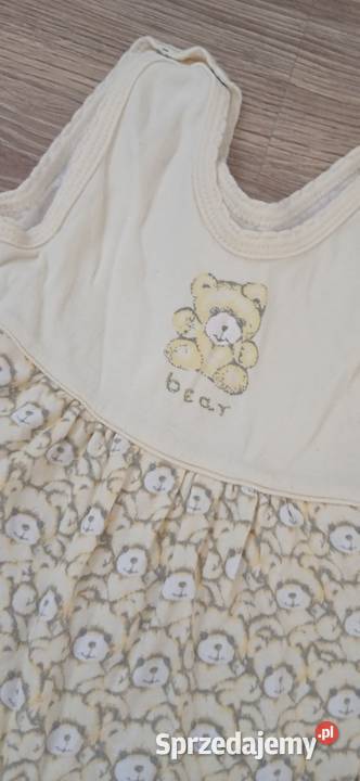 Zestaw 2 pajacyków niemowlęcych z misiem Rozmiar 62 Grudziądz sprzedam