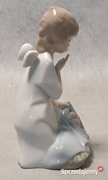 LLADRO 4635 Anioł Stróż Aniołek usypiający Porcelana i szkło Dobrzany