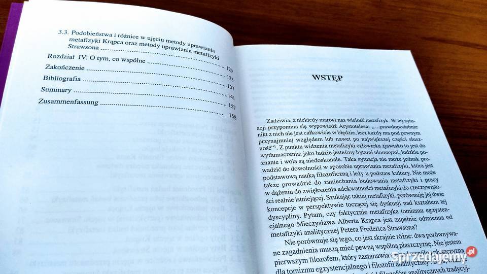 Spór o koncepcję metafizyki tomizm Gdańsk sprzedam