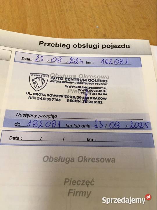 Peugeot 5008 HDI Polski salon 7 osobowy poduszka powietrzna małopolskie Trzebinia