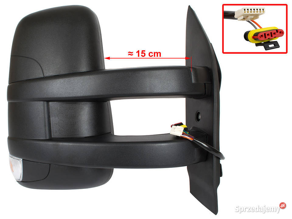 Lusterko PRAWE Długie Elektryczne 9pin Iveco łódzkie sprzedam