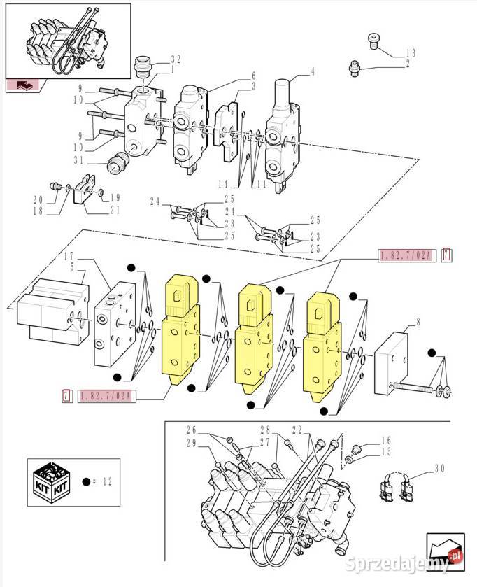 Sekcja zaworu hydraulicznego CNH Case Steyr Case IH podlaskie Białystok sprzedam