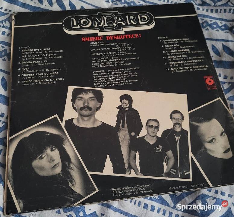 Lombard Śmierć dyskotece płyta z roku 1983 w płyta winylowa Płyty i kasety Chełmno