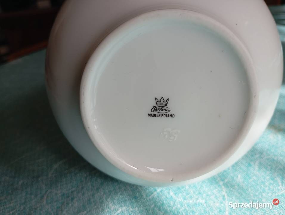 Wazon dekoracyjny vintage ZPS Karolina Porcelana i szkło Jelenia Góra