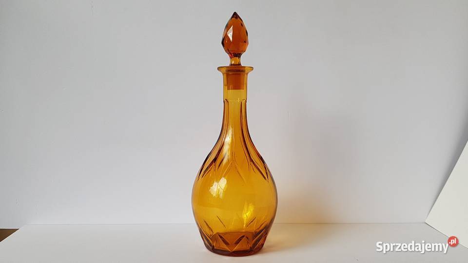 Stara szklana karafka kolorowe szkło Dąbrowa Górnicza sprzedam