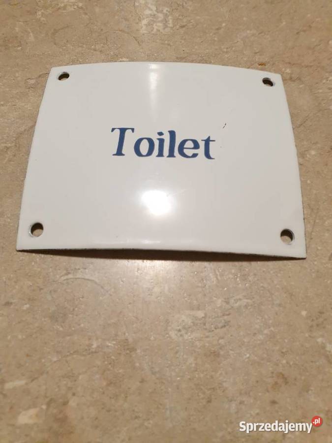 Tabliczka WC 2 retro emaliowan zawieszka a Żuromin