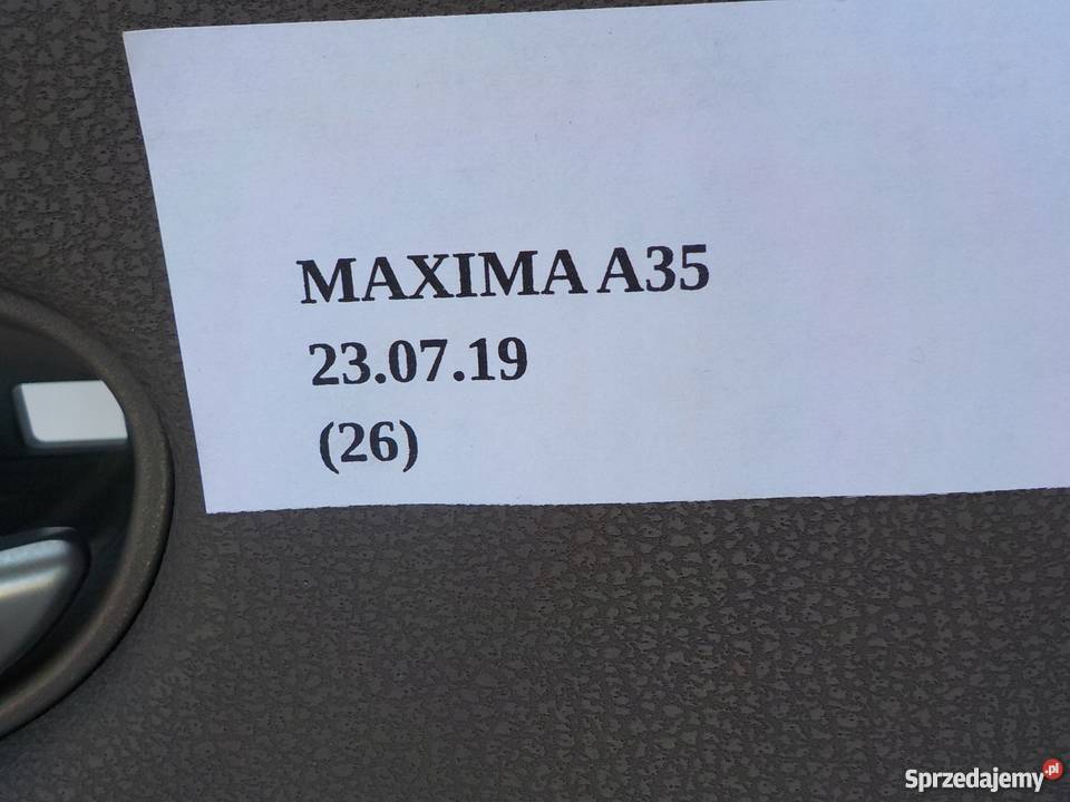 BOCZEK DRZWI TAPICERKA TYŁ NISSAN MAXIMA A35 Nowy Tomyśl sprzedam